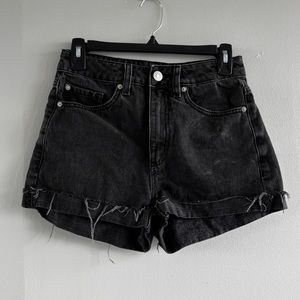 Black Jean Shorts